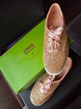 Keds x Kate Spade Rose Gold Sneakers Sz 7.5